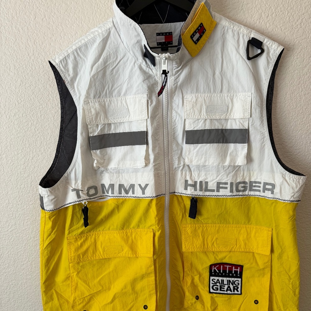 KITH x Tommy Hilfiger Sailing Utility Gear Vest Spell Out Flag Hip Hop 3M XL